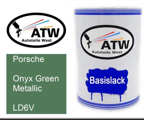 Porsche, Onyx Green Metallic, LD6V: 500ml Lackdose, von ATW Autoteile West.